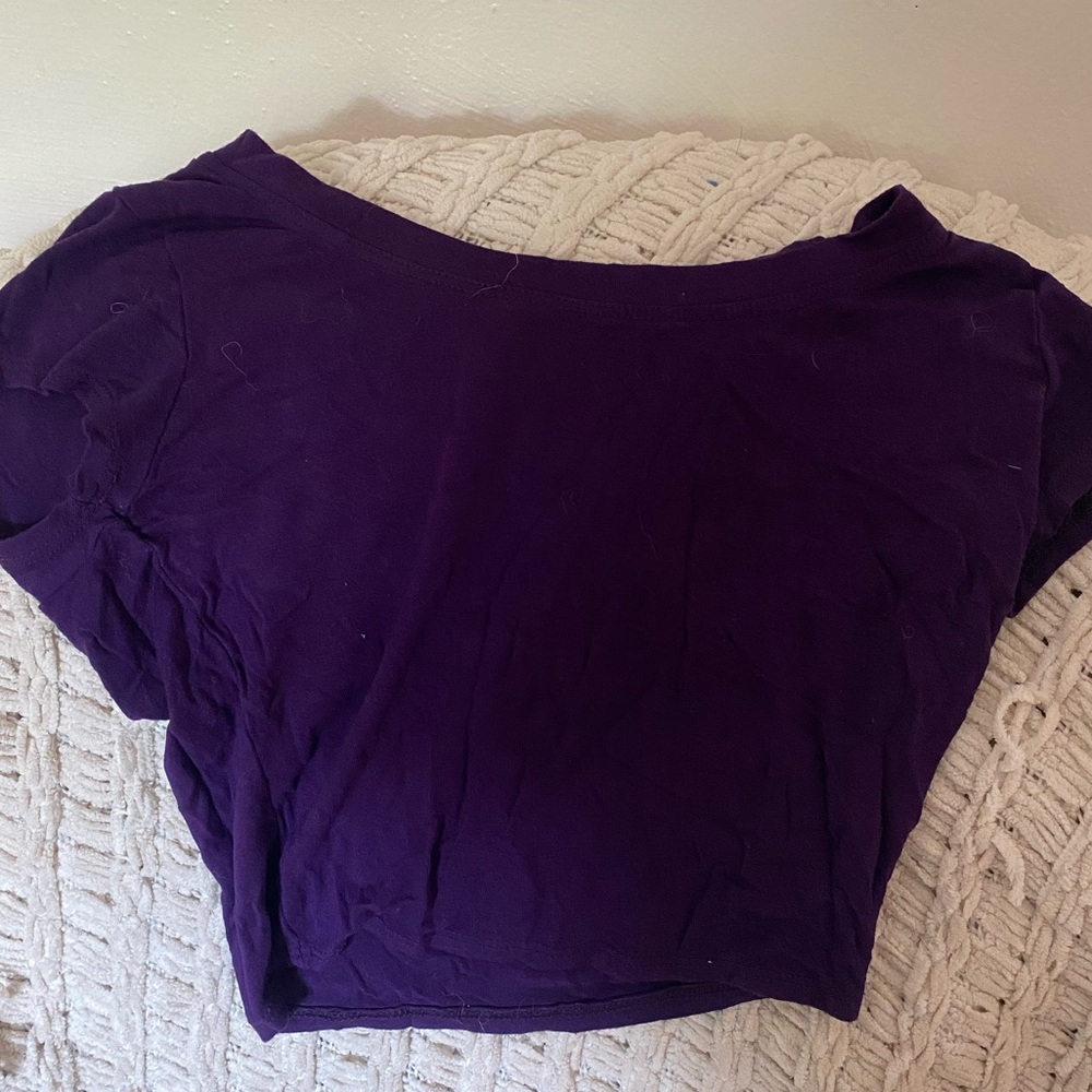 Purple crop top